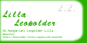 lilla leopolder business card